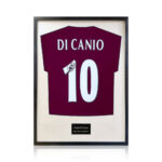 Paolo Di Canio Signed Framed WHU Football Shirt with White Mount