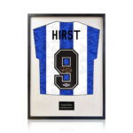 David Hirst Signed Framed SWFC Football Shirt with White Mount