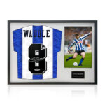 Chris Waddle Signed Framed SWFC Football Shirt including 1 Photo, with White Mount