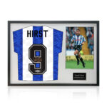 David Hirst Signed Framed SWFC Football Shirt including 1 Photo, with White Mount - Image 3