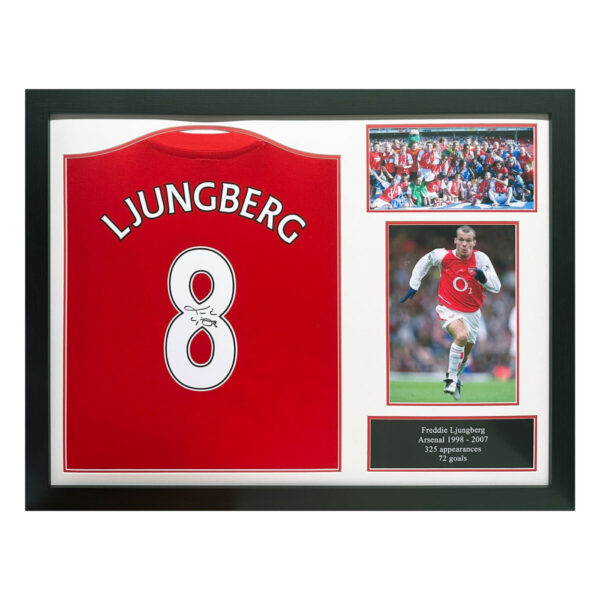 Freddie Ljungberg Signed Framed Arsenal Football Shirt