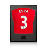 Patrice Evra Signed Framed Manchester United Football Shirt with White Mount - Image 6