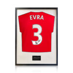 Patrice Evra Signed Framed Manchester United Football Shirt with White Mount - Image 10