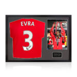 Patrice Evra Signed Framed Manchester United Football Shirt including 1 Photo, with White Mount - Image 8