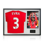 Patrice Evra Signed Framed Manchester United Football Shirt including 1 Photo, with White Mount - Image 9
