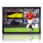 Patrice Evra Signed Framed MUFC Football Boot