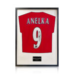 Nicolas Anelka Signed Framed Arsenal Football Shirt with White Mount