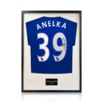 Nicolas Anelka Signed Framed Chelsea Football Shirt with White Mount