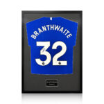Jarred Branthwaite Signed Framed Everton Football Shirt with White Mount - Image 5