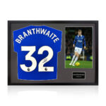 Jarred Brathwaite Signed Framed Everton Football Shirt including 1 Photo, with White Mount - Image 2