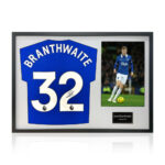 Jarred Brathwaite Signed Framed Everton Football Shirt including 1 Photo, with White Mount - Image 4