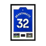 Jarred Branthwaite Signed Framed Everton 24/25 Football Shirt including 2 Photos