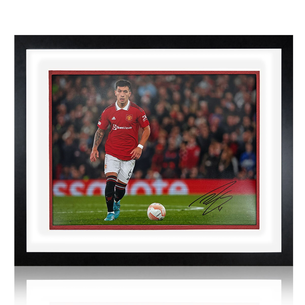 Lisandro Martinez Signed Framed MUFC 22/23 Football Image