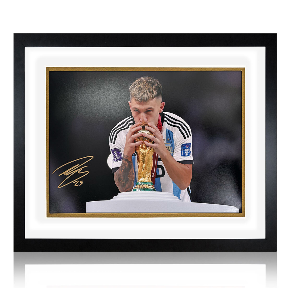 Lisandro Martinez Signed Framed Argentina Football Image
