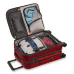 Briggs & Riley ZDX 53cm Carry-On Expandable 4 Wheel Spinner Suitcase in Brick - Image 4