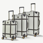 Rock Vintage 3 Piece Hardside Luggage Set in Navy - Image 2
