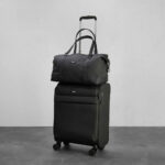 Rock Harper 2 Piece Softside Cabin and Holdall Luggage Set In Beige - Image 2