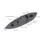 H20-FLO Fishing 10ft (304cm) Sit-On 1 Person Kayak with Paddle - Image 2