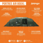 Vango Portree Air 800XL Inflatable Tent, 8 Person - Image 3