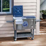 Tommy Bahama 95 Litre (100 US Quart) Stainless Steel Rolling Cooler - Image 3