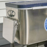 Tommy Bahama 95 Litre (100 US Quart) Stainless Steel Rolling Cooler - Image 5