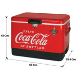 Coca-Cola 51L Stainless Steel Ice Chest with Bottle Opener 85 Can - Image 3
