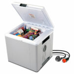 Koolatron 12V Electric Cooler 27L, Cool/Warm Box with Adjustable Strap in Grey - Image 2