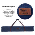 Vivere Cotton Hammock with Steel Frame and Premium Carry Bag (9 ft) - Image 5