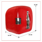 Coca-Cola Heritage 7.9L Mini Fridge 12 Can Portable Cooler In Red - Image 3