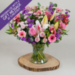 50 Stem Pink Radiance Flower Bouquet with Greetings Card