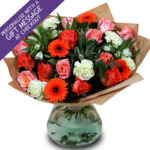 32 Stem Pastel Mixed Flower Bouquet with Greetings Card