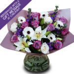 27 Stem Lilac Mixed Flower Bouquet with Greetings Card