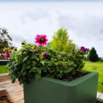 Stone Garden Hanbury 3-Tier Stackable Steel Planter Set in Grey - Image 6
