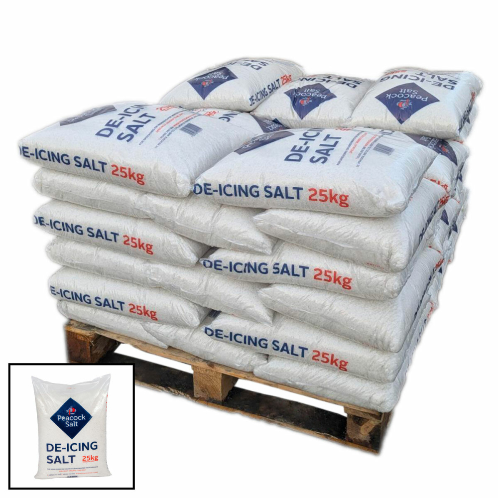 Peacock De-Icing Salt: 40 x 25kg