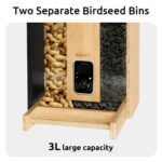Birdfy Bamboo Bird Feeder with Camera & Solar Panel - Image 6