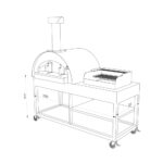 Alpha Pro Grande Fumoso Wood-Fired Pizza Oven and BBQ Grill Bundle in Stainless Steel + Cover - Image 3