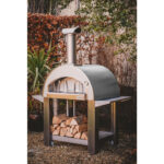 Alpha Pro Grande Wood-Fired Pizza Oven Bundle in Stainless Steel + Cover