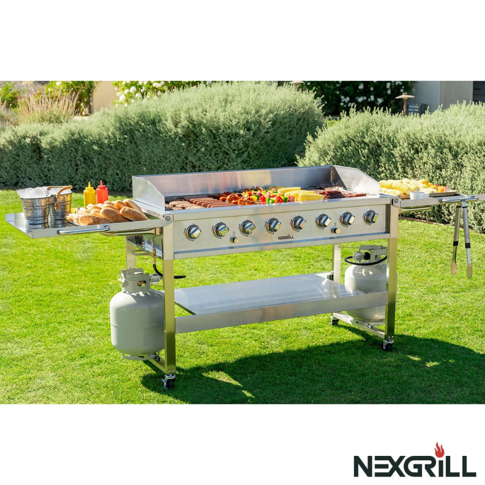Nexgrill 8 Burner Event Gas Barbecue Grill + Cover