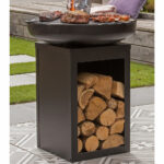 RedFire Mantanzas Wood Burning Fire Bowl with Grill and Wood Storage - Image 5