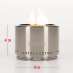 HerQs Chief 68cm Wood Burning Stainless Steel Fire Pit Bundle - Image 2