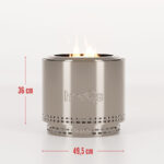 HerQs Blaze 50cm Wood Burning Stainless Steel Fire Pit Bundle - Image 6