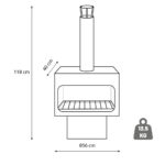 Redfire Jersey XL Wood Burning Outdoor Fireplace - Image 2