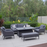 Harbour Lifestyle Luna 5 Piece Patio Set with Rising Table + Cover - Image 3