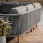 Bramblecrest Copenhagen Corner Sofa Patio Set with Duo Round Coffee Tables - Image 5