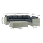 Bramblecrest Kingscote Rattan Deep Seating Corner Sofa Patio Set in Cloud Grey - Image 2