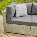 Bramblecrest Kingscote Rattan Deep Seating Corner Sofa Patio Set in Cloud Grey - Image 4