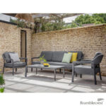 Bramblecrest Capri 4 Piece Patio Seating Set with Coffee Table (in White) - Image 2