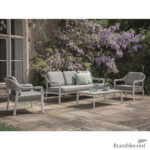 Bramblecrest Capri 4 Piece Patio Seating Set with Coffee Table (in White) - Image 6