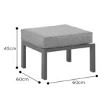 Stone Garden 5 Piece Armchair and Footstool Patio Set in White - Image 4