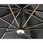 Stone Garden 10ft (3m) LED Cantilever Umbrella in Grey - Image 5